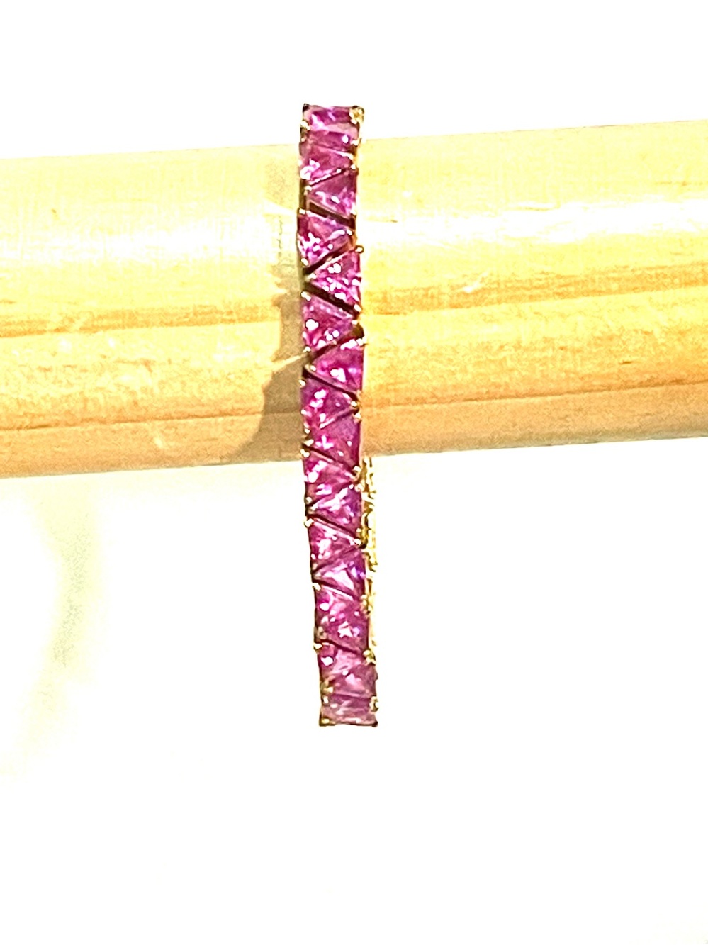 Sterling Pink Sapphire Bracelet